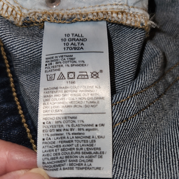 NWT Old Navy Dark Wash High Rise OG Straight Size 10 Tall Secret Smooth Pockets - Picture 9 of 12